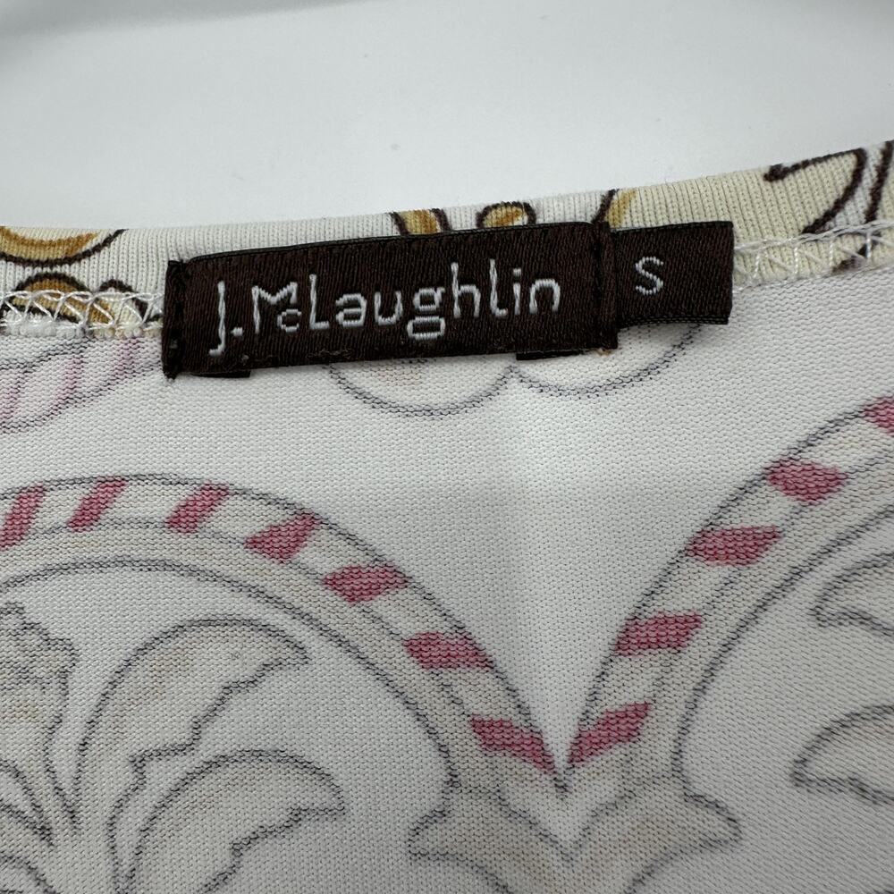 J McLaughlin Shirt Womens Small Multicolor Baroque Tassel Long Sleeve Top - Picture 5 of 9